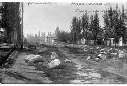 Алма-Ата. Нарынская улица, следы селя 1921 года, 1923 год